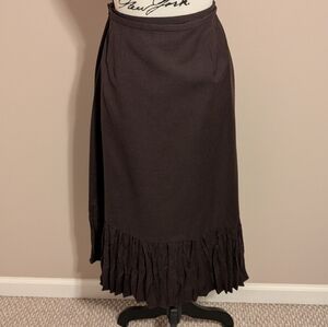 Chic Dark Brown Maxi Skirt